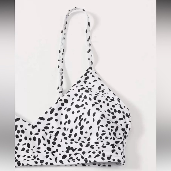 SHEIN Black and White Dalmatian Print Bikini Set - Picture 3 of 6